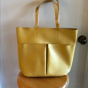 Gold tote bag